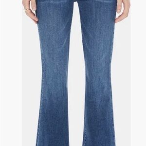 Two MOTHER Flare Jeans in Deep Blue and Light Blue